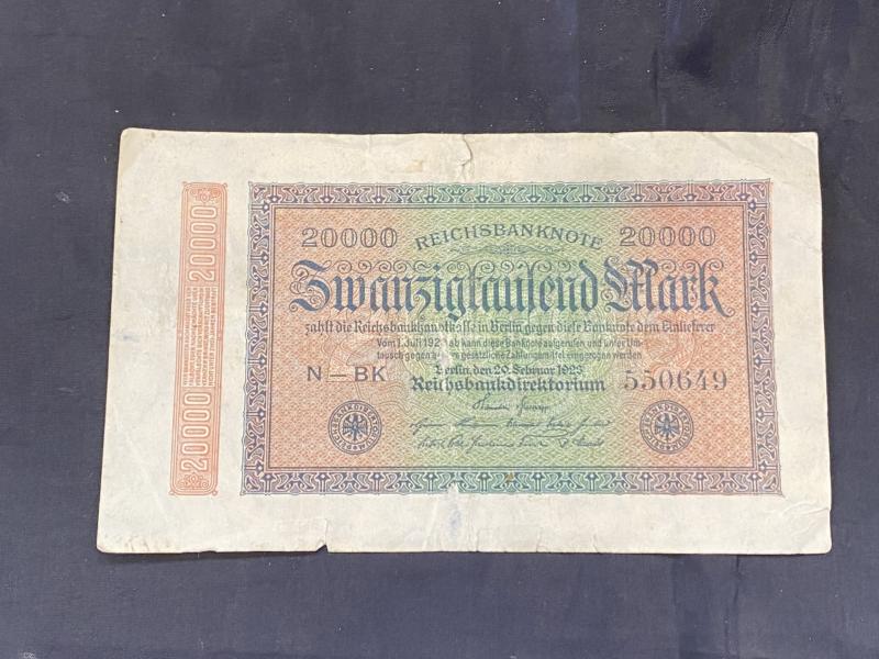 20000 MARK REICHSBANKNOTE