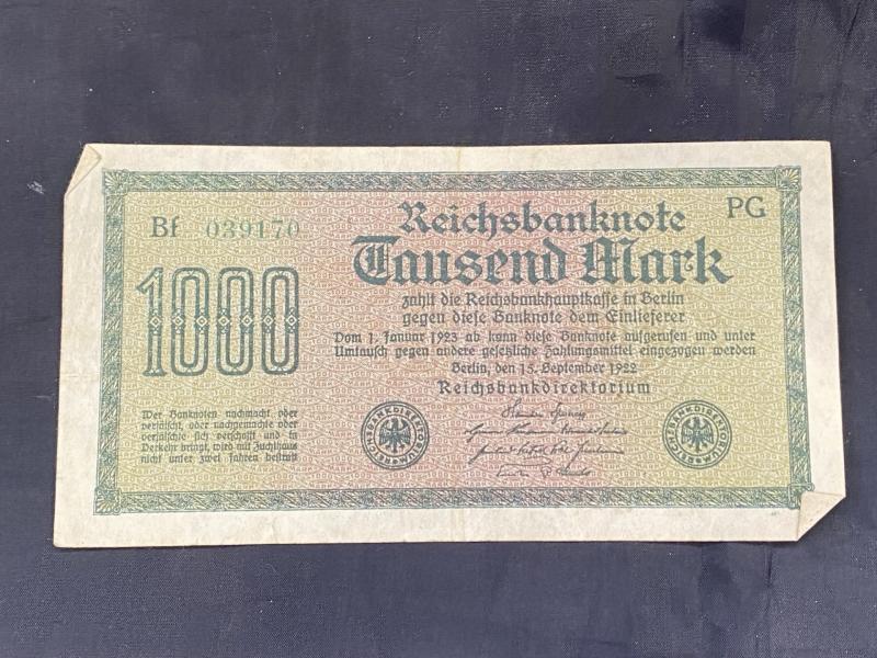 1000 MARK REICHSBANKNOTE