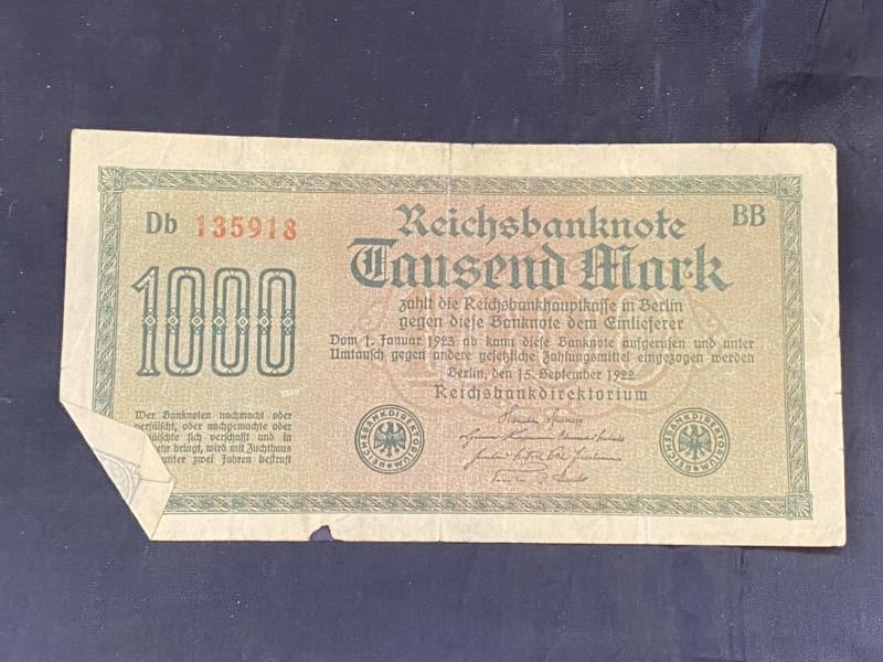 1000 MARK REICHSBANKNOTE