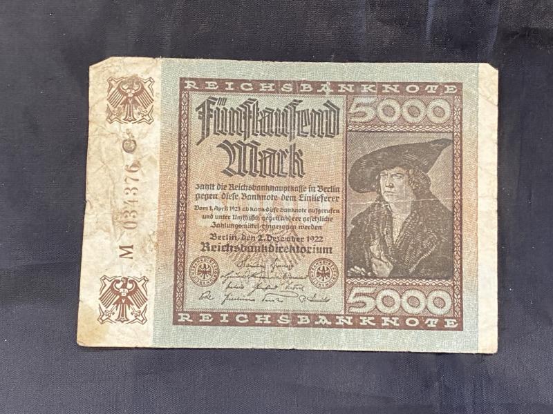 5000 MARK REICHSBANKNOTE