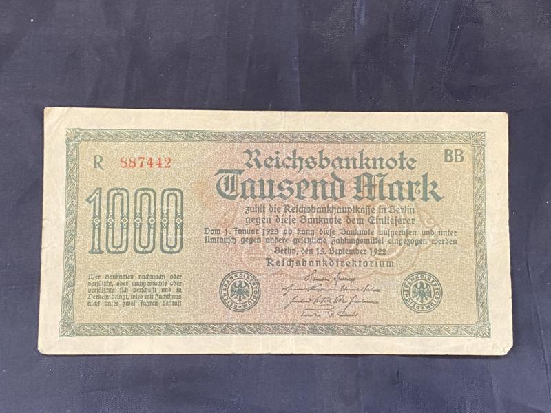 1000 MARK REICHSBANKNOTE