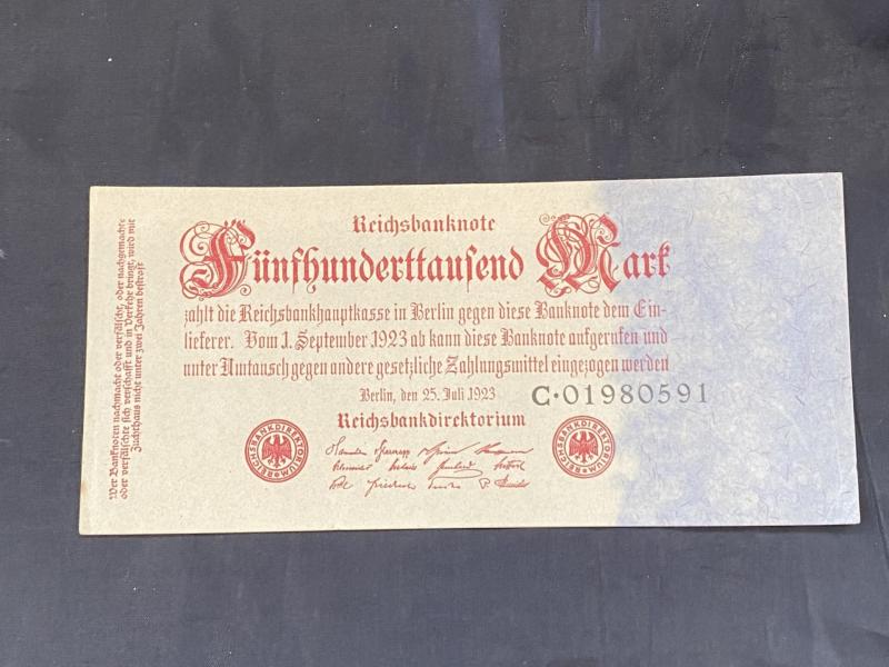 500,000 MARK REICHSBANKNOTE