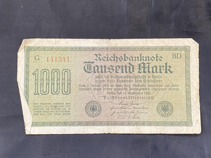 1000 MARK REICHSBANKNOTE