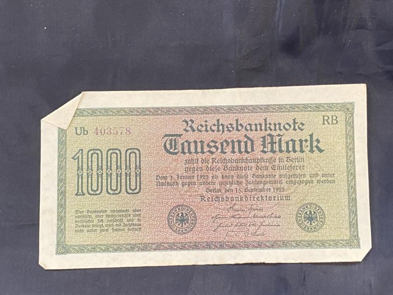 1000 MARK REICHSBANKNOTE