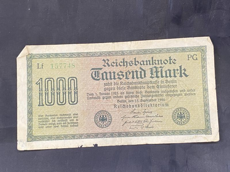 1000 MARK REICHSBANKNOTE