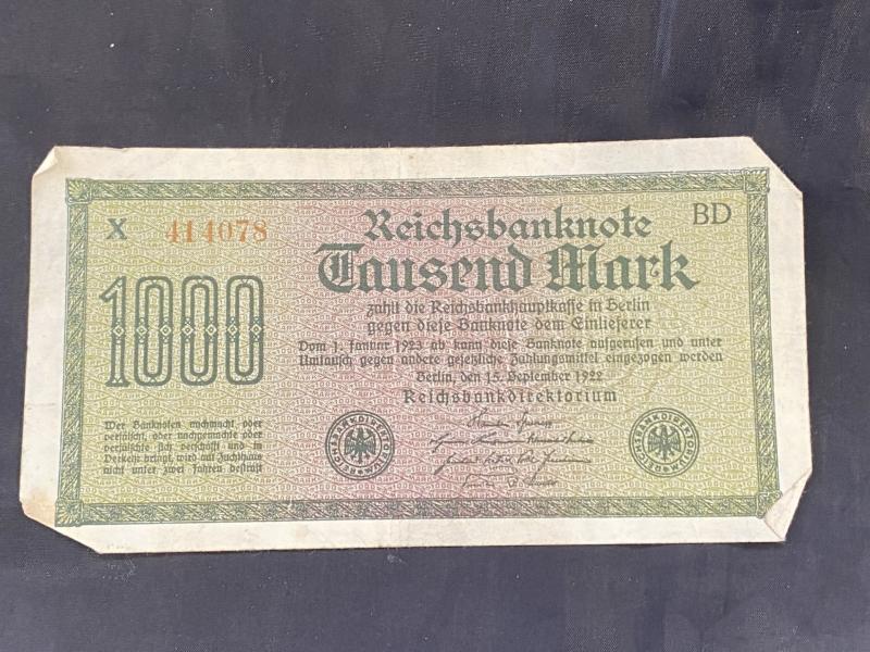 1000 MARK REICHSBANKNOTE