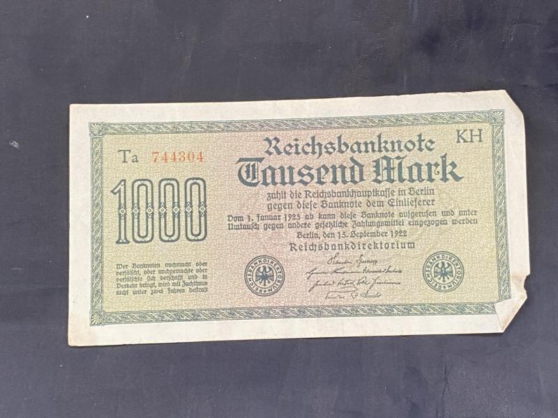 1000 MARK REICHSBANKNOTE