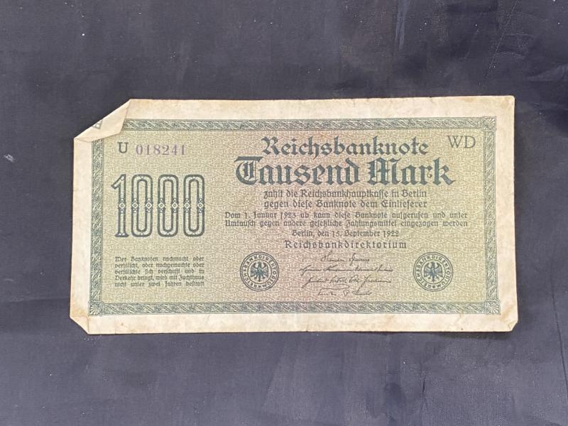 1000 MARK REICHSBANKNOTE