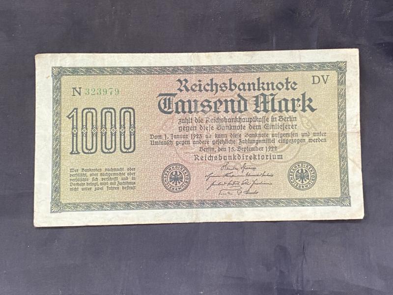 1000 MARK REICHSBANKNOTE