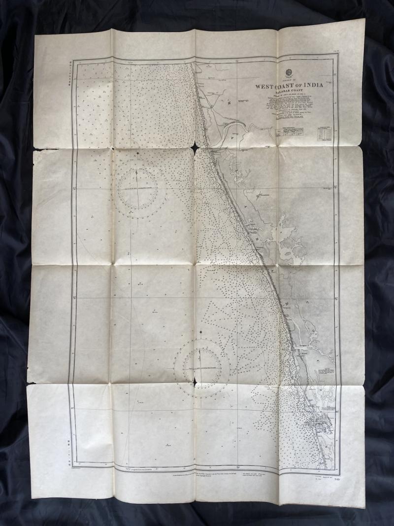 JAPANESE NO.749 MAP OF WEST COAST OF INDIA