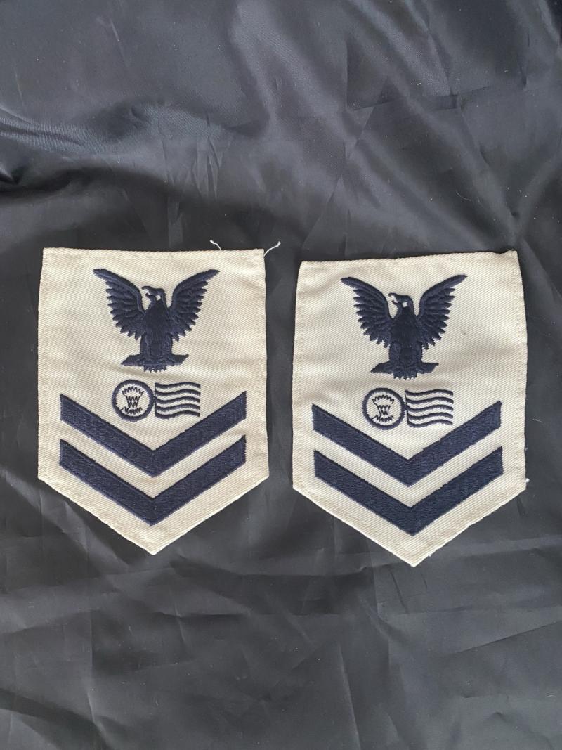 2 X REPRODUCTION U.S. NAVY PATCHES