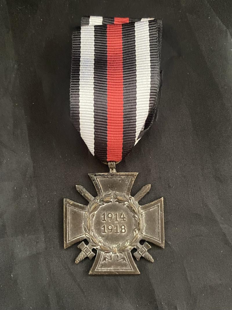 WW1 GERMAN 1914-1918 HINDENBURG HONOUR CROSS