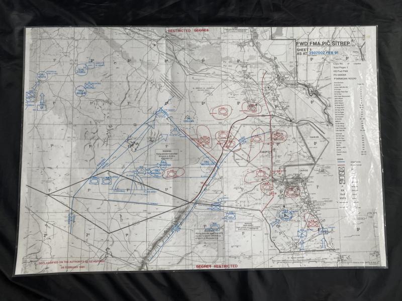 BRITISH ARMY 1991 IRAQ ORPERATIONAL MAP