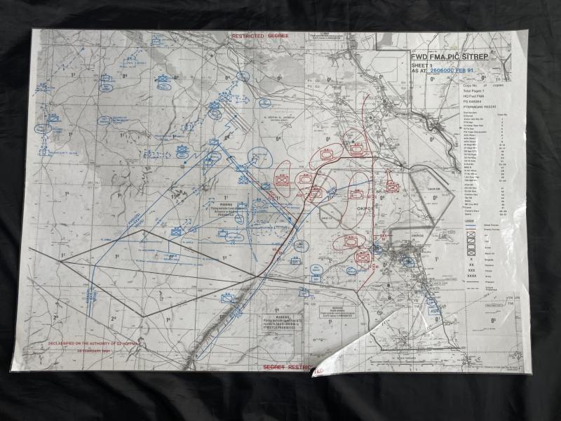 BRITISH ARMY 1991 IRAQ ORPERATIONAL MAP