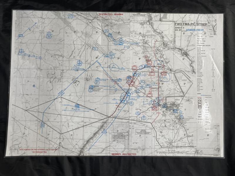 BRITISH ARMY 1991 IRAQ ORPERATIONAL MAP