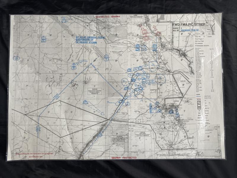 BRITISH ARMY 1991 IRAQ ORPERATIONAL MAP