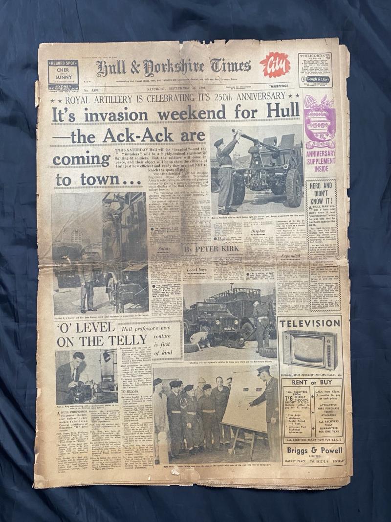 1966 DATED HULL & YORKSHIRE TIMES NEWSPAPER