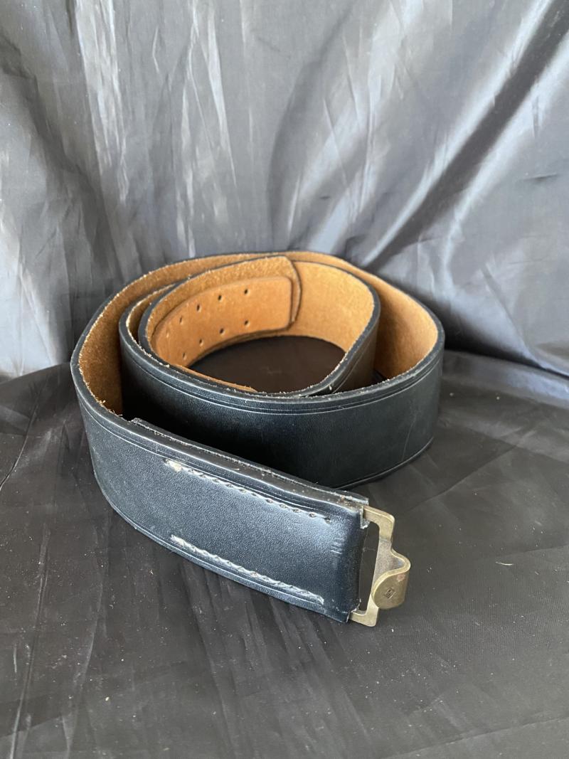 REPRODUCTION WW2 GERMAN BLACK LEATHER BELT