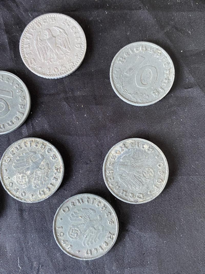 Chase Militaria | 8 X WW2 GERMAN COINS