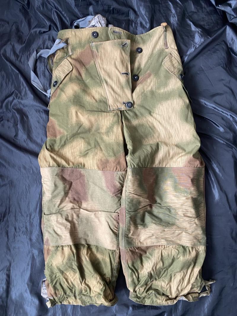 WW2 GERMAN NON-REVERSIBLE PARKA TROUSERS IN WATER TAN CAMOUFLAGE