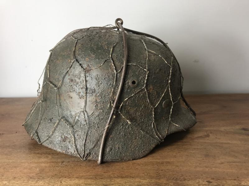 WW2 GERMAN M40 SEMI RELIC HELMET