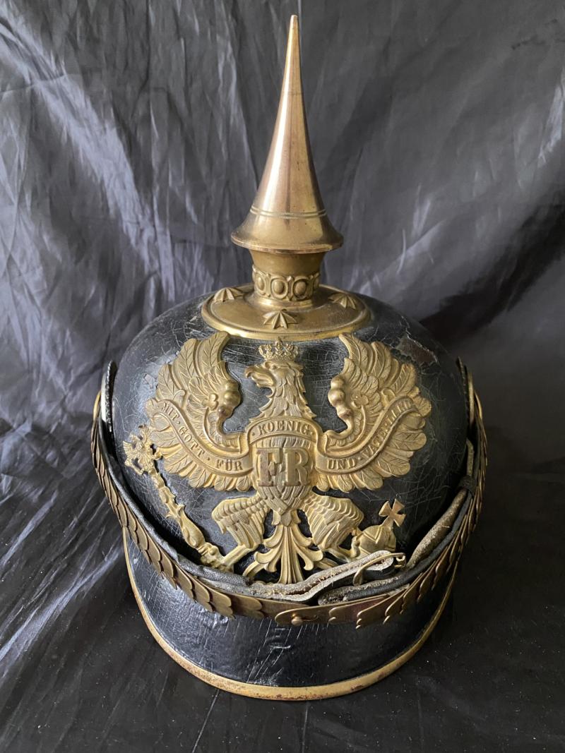 WW1 GERMAN/PRUSSIAN OFFICER'S PICKELHAUBE WITH COVER