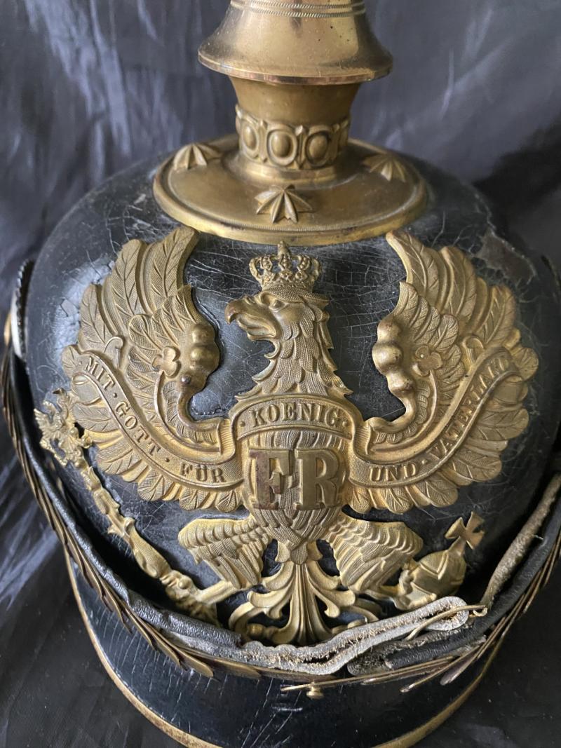 WW1 GERMAN/PRUSSIAN OFFICER'S PICKELHAUBE WITH COVER