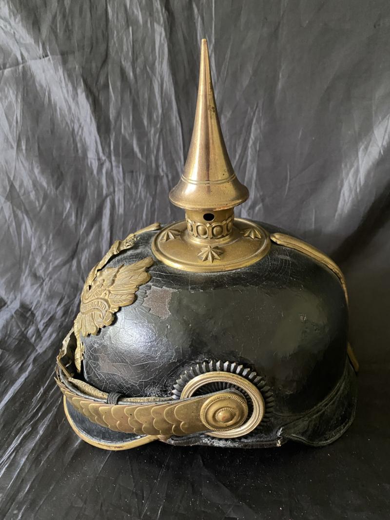 WW1 GERMAN/PRUSSIAN OFFICER'S PICKELHAUBE WITH COVER