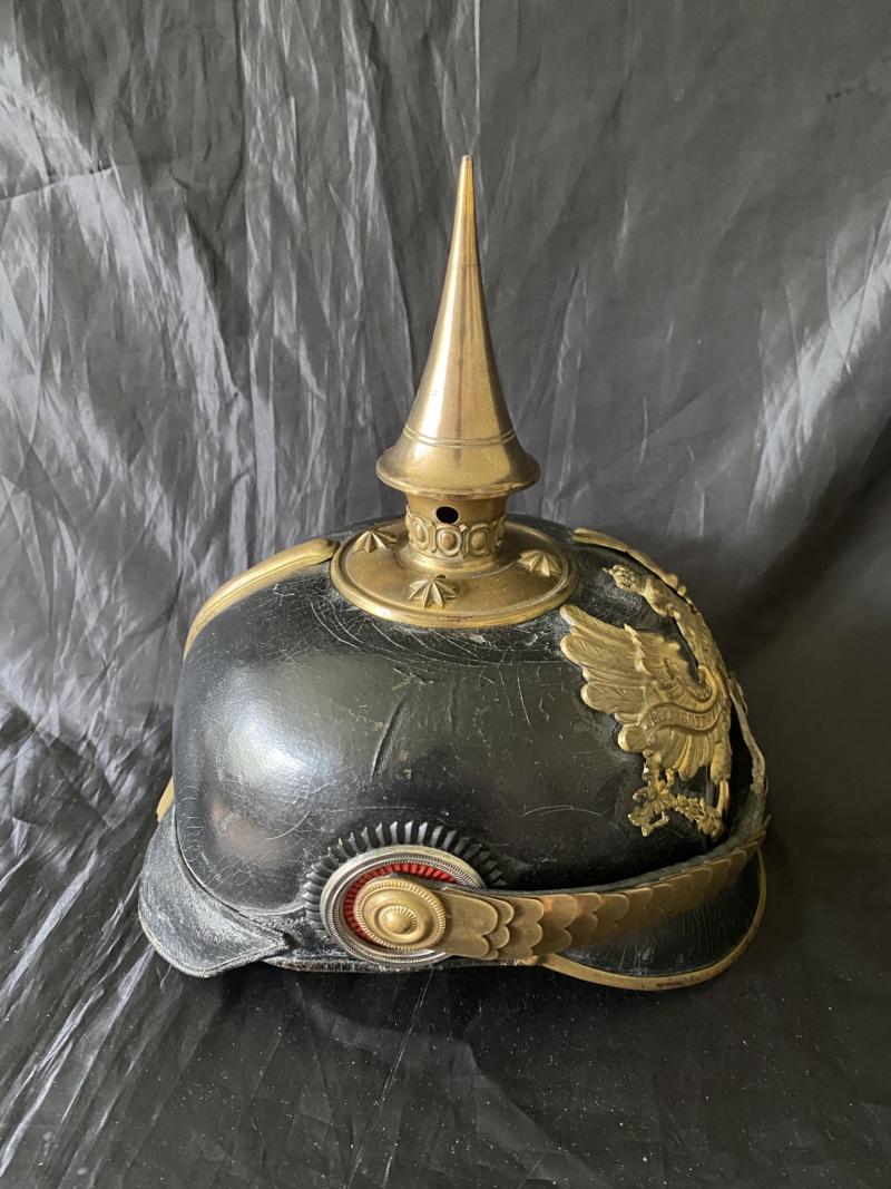 WW1 GERMAN/PRUSSIAN OFFICER'S PICKELHAUBE WITH COVER