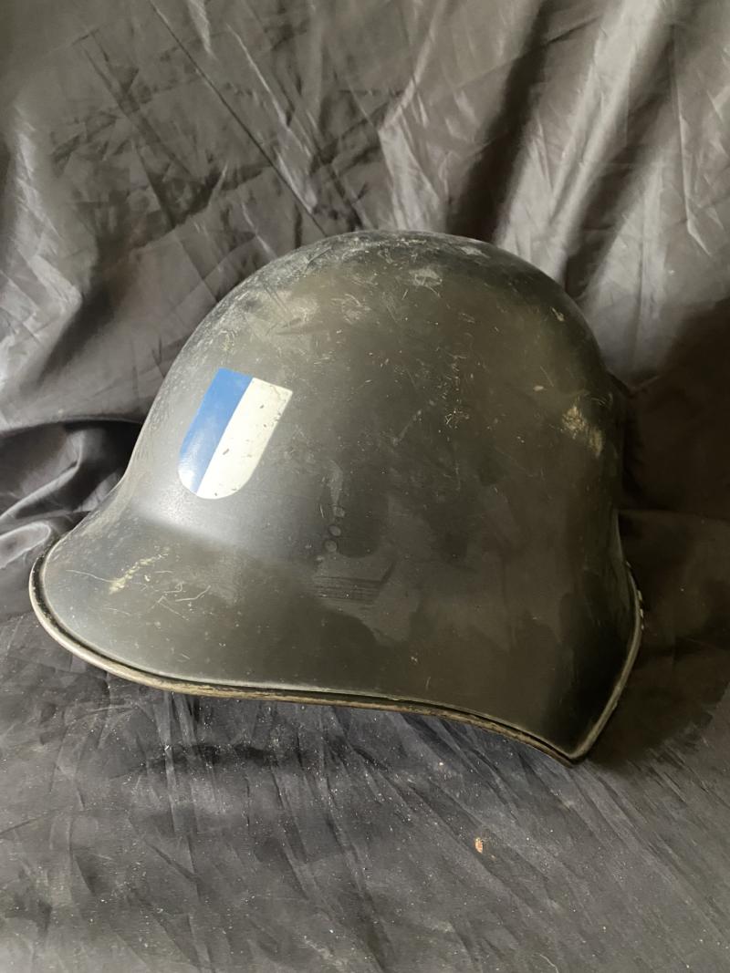 SWISS M1918-40 HELMET WITH CANTON FLAG DECAL