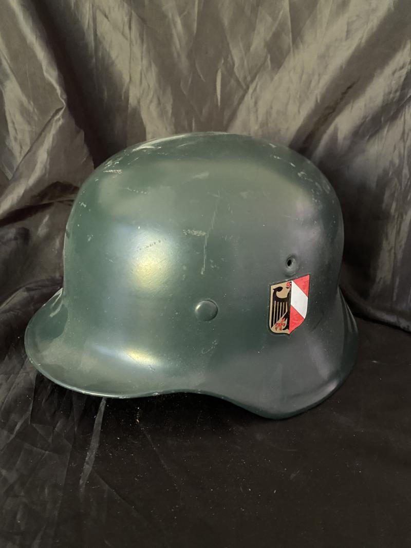 GERMAN M53 HELMET WITH COAT OF ARMS DECAL