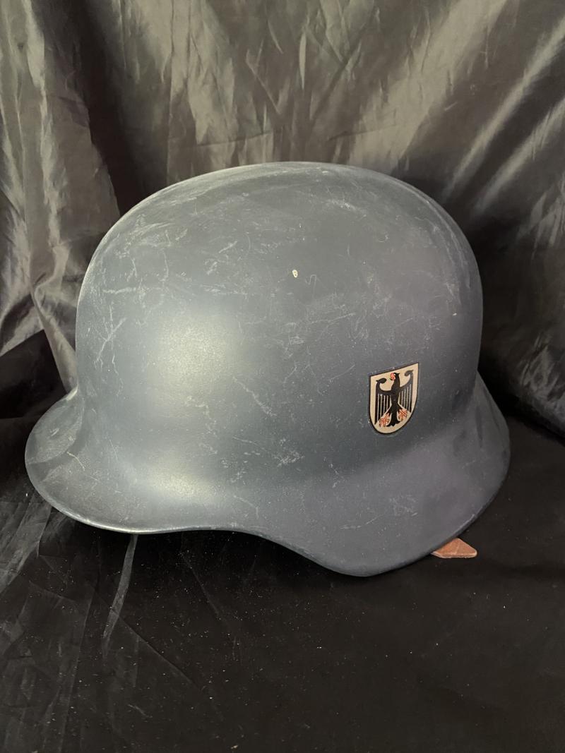 GERMAN M53 BGS DOUBLE DECAL POLICE HELMET