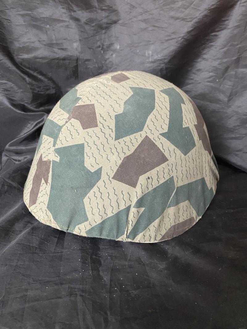 BULGARIAN M1951 COMBAT HELMET WITH CAMO COVER