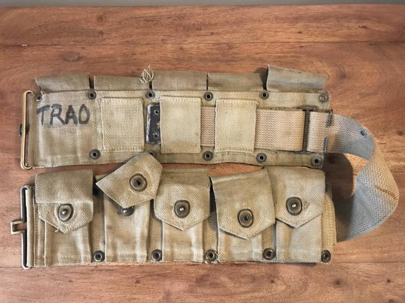 Chase Militaria Ww2 Us M1923 M1 Garand Ammo Belt