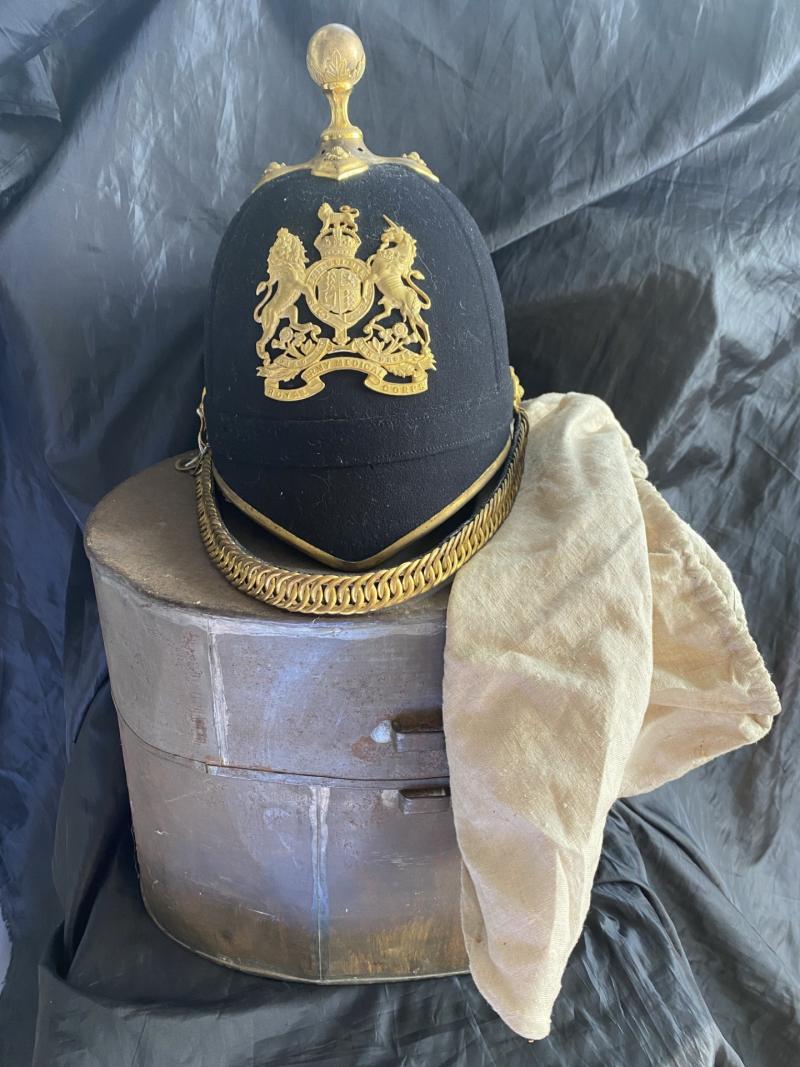 BRITISH ROYAL MEDICAL CORP HAWKES & BLUE CLOTH HELMET