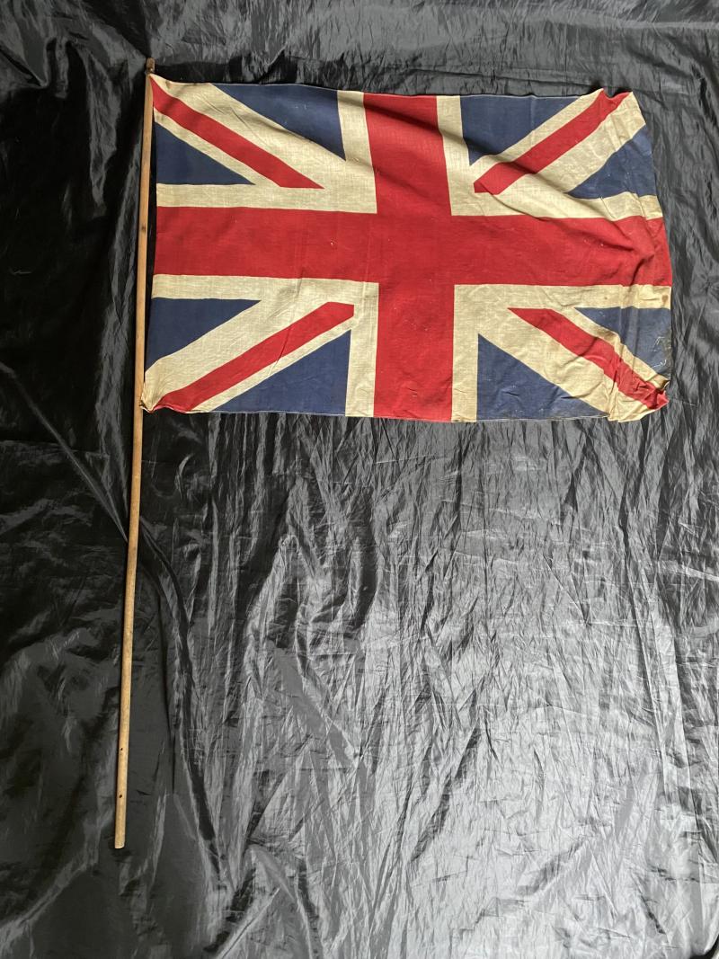 Chase Militaria WW1 MILITARY UNION JACK FLAG ON POLE