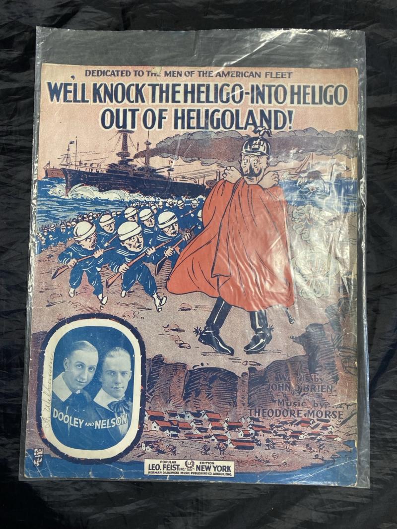 WE'LL KNOCK THE HELIGO-INTO HELIGO OUT OF HELIGOLAND SONG SHEET
