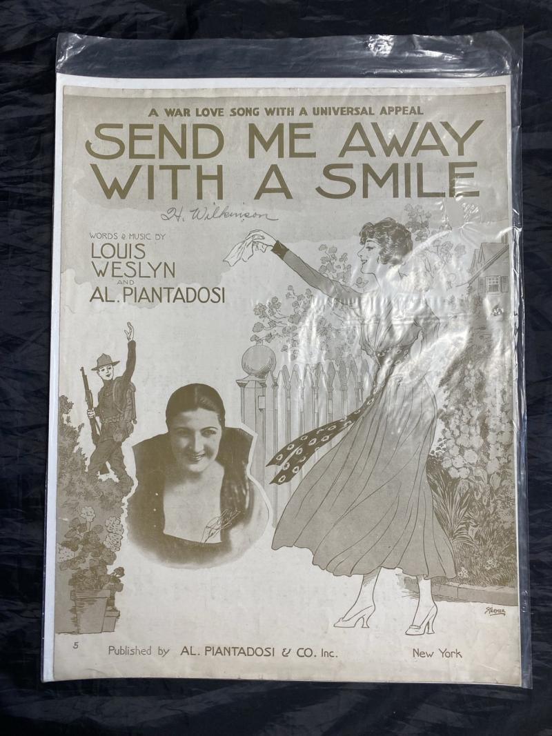 SEND ME AWAY WITH A SMILE SONG SHEET