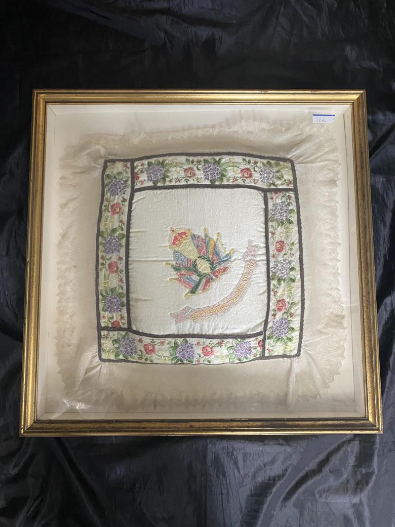 FRAMED EMBROIDERED CUSHION 