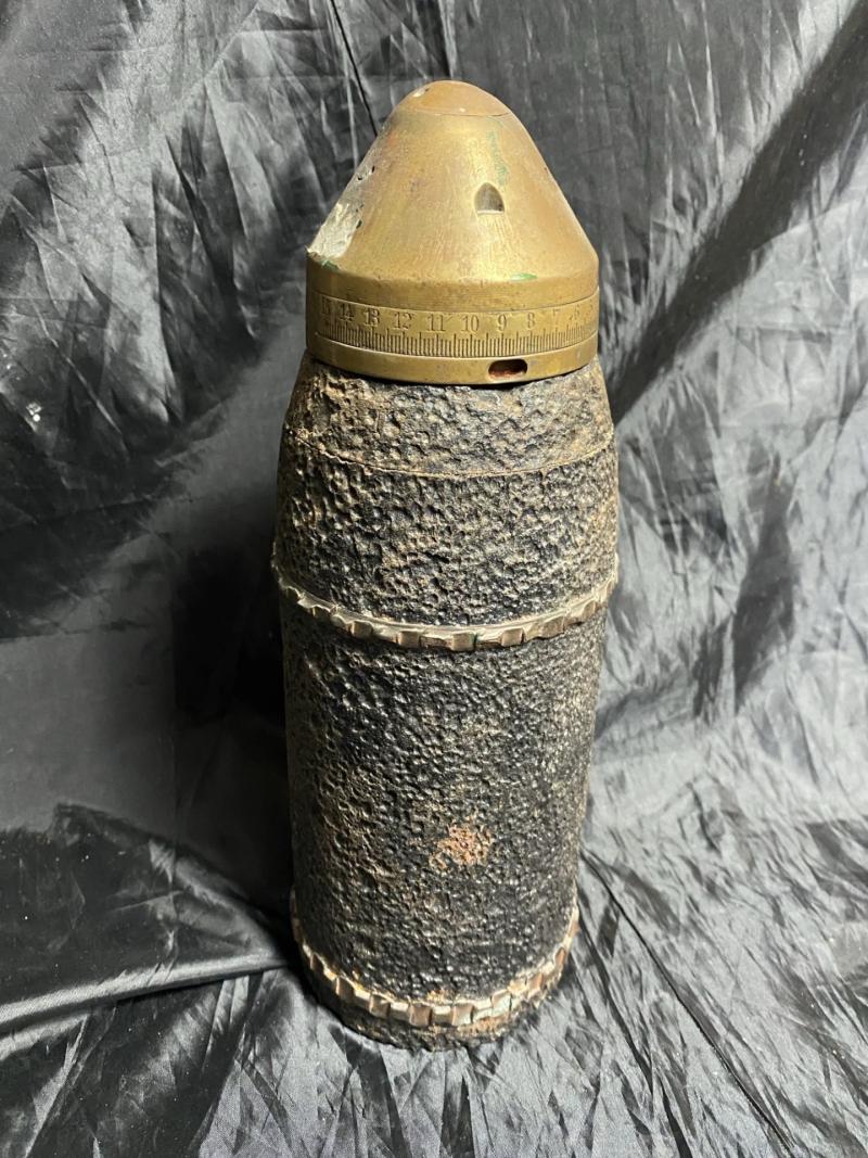 WW1 GERMAN 88MM SHELL WITH A DOPP Z.92 (INERT)