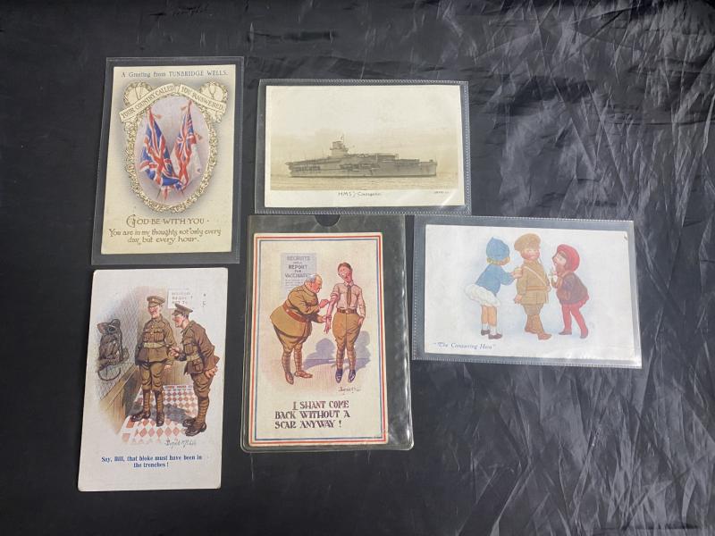 Chase Militaria | 5 X WW1 BRITISH POSTCARDS