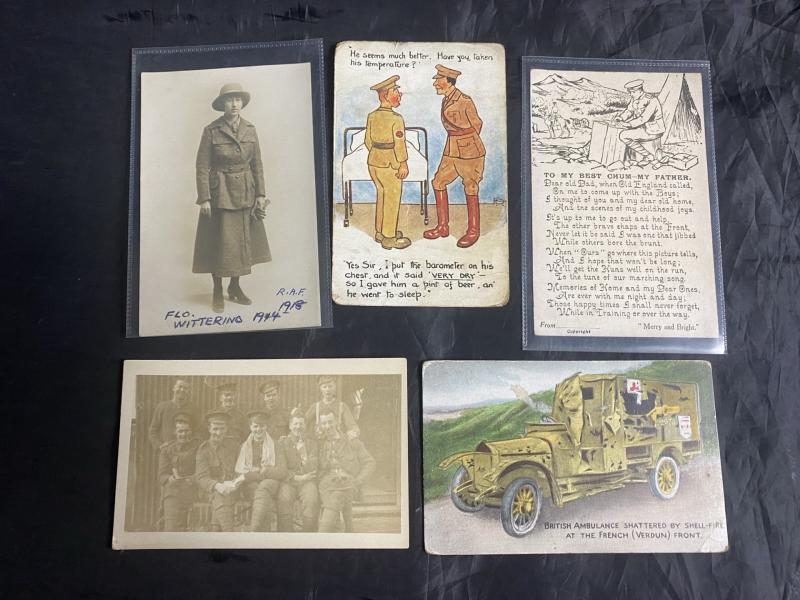 5 X WW1 BRITISH POSTCARDS