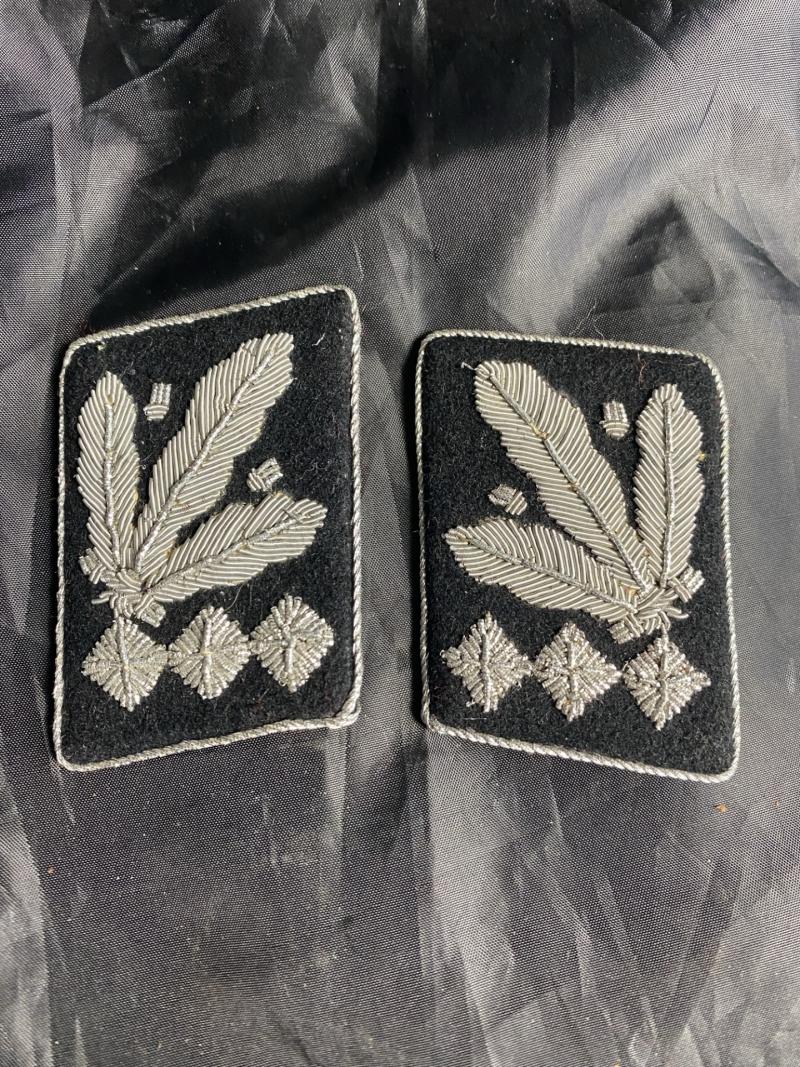 REPRODUCTION WAFFEN SS SS-OBERST-GRUPPENFUHRER UND GENERALOBERST COLLAR TABS