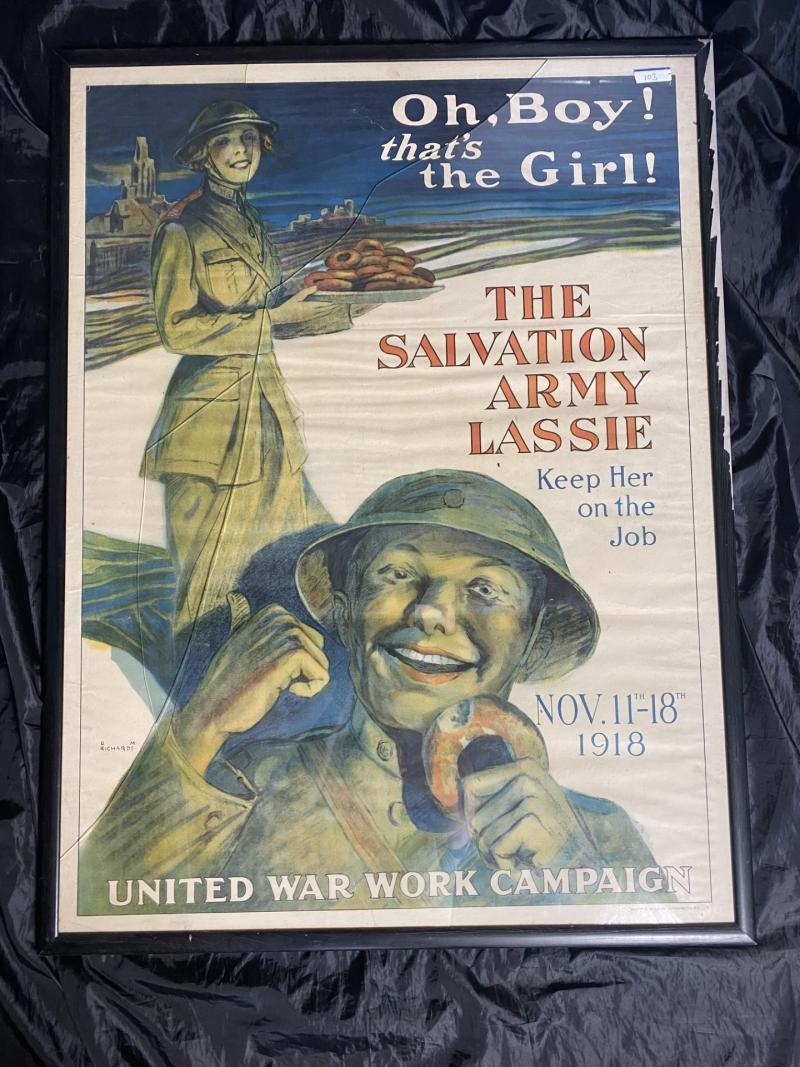 1918 OH,BOY! THATS THE GIRL- THE SALVATION ARMY LASSIE POSTER