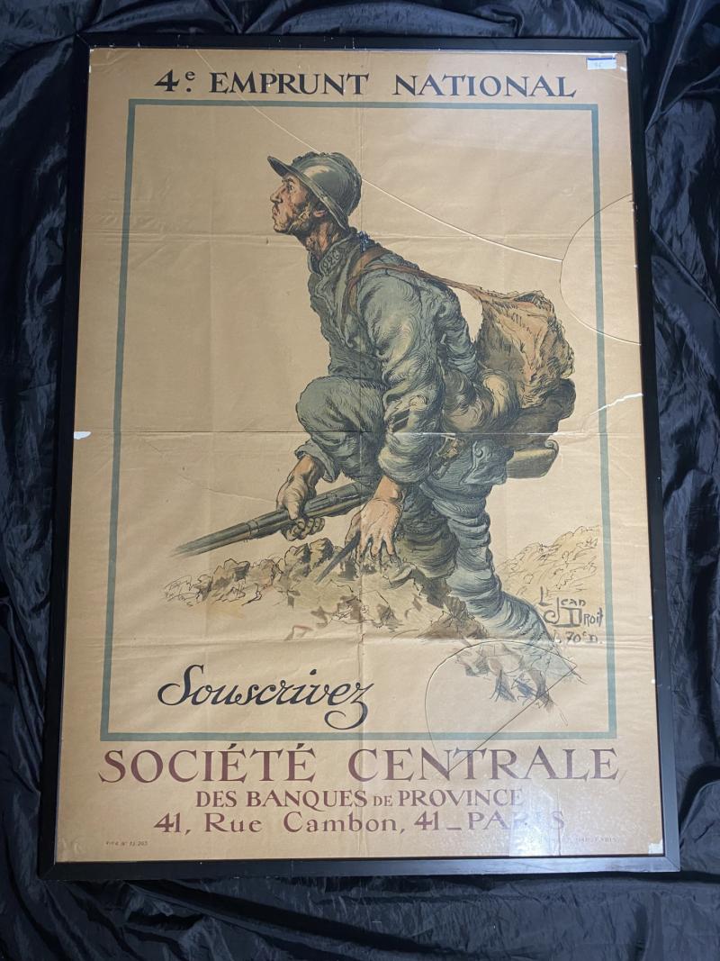 1918 4E EMPRUNT NATIONAL WAR BONDS SOCIETE CENTRALE BY DORIT POSTER