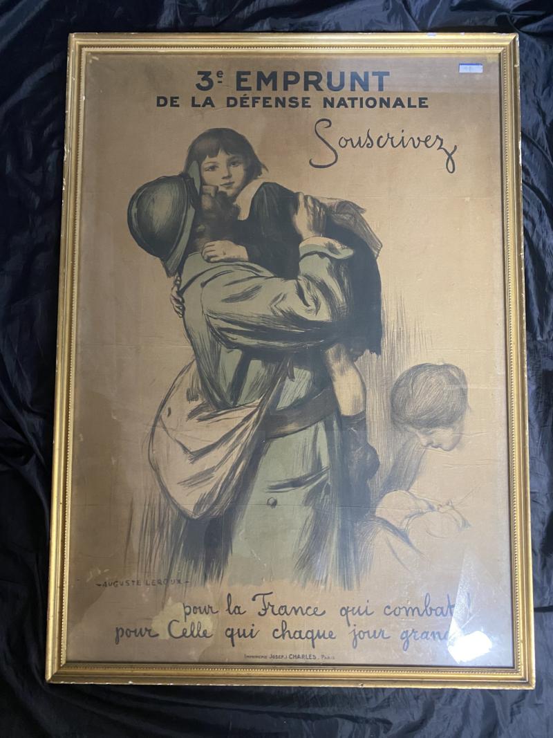 1917 WAR BONDS MILITARY GIFTS 3E EMPRUNT DE LA DEFENSE NATIONALE POSTER