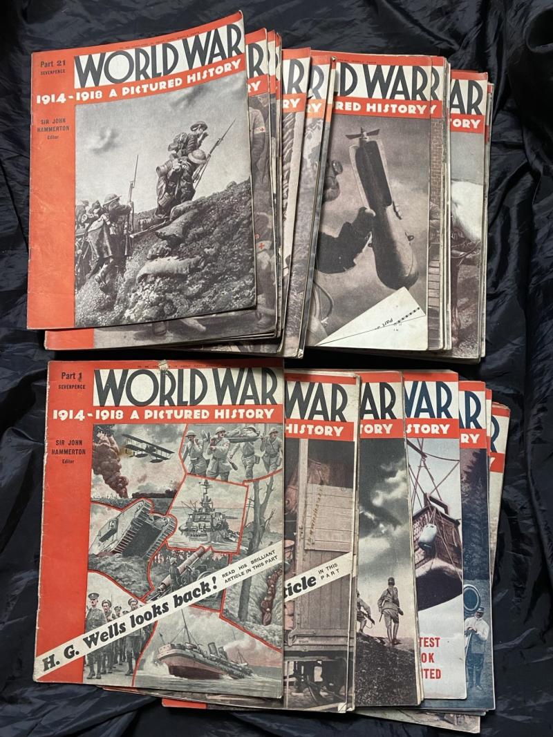 COLLECTION OF 54 X WORLD WAR 1914-1918 A PICTURED HISTORY