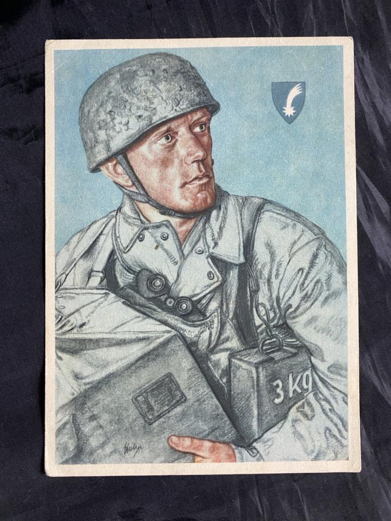 WW2 GERMAN FALLSCHIRMJAGER POSTCARD