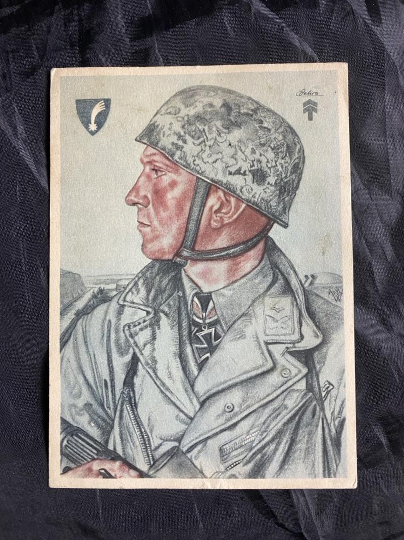 WW2 GERMAN FALLSCHIRMJAGER POSTCARD