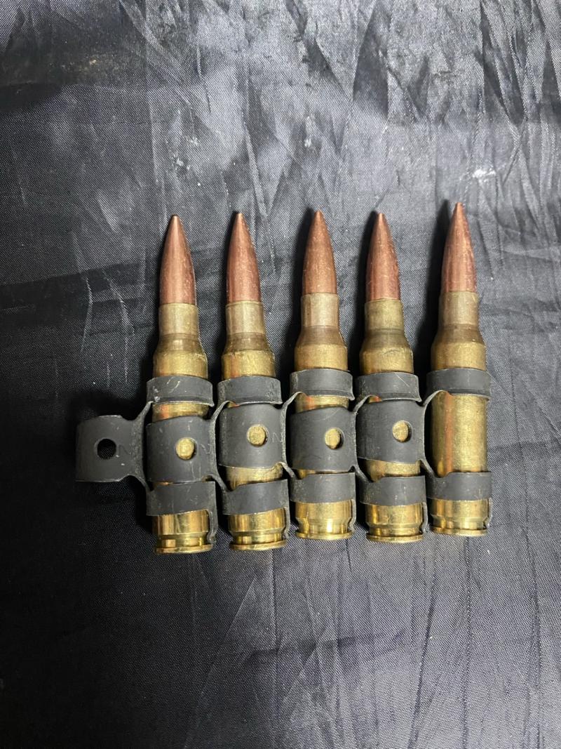 5 X 7.62MM INERT ROUNDS WITH LINK